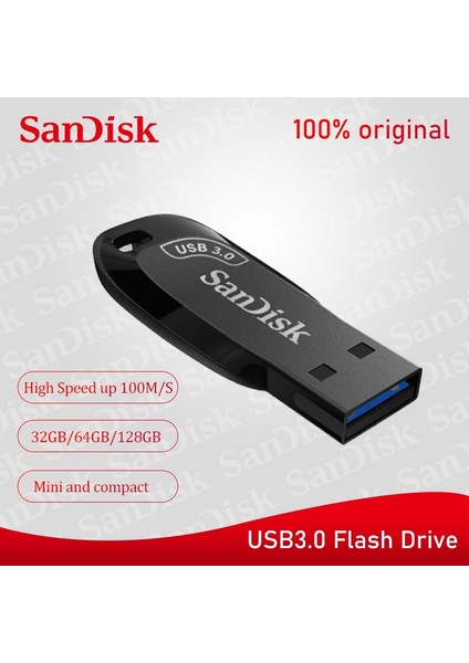 128 GB 100% Orijinal Sandisk USB 3.0 USB Flash Sürücü CZ410 32 GB 64 GB 128 GB 256 GB Kalem Sürücü Memory Stick Siyah U Disk Mini Pendrive (Yurt Dışından)