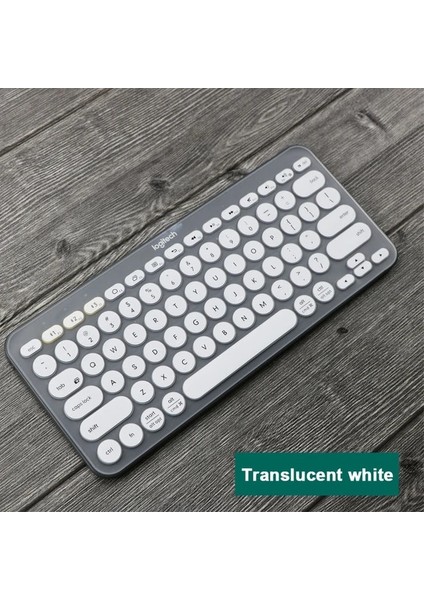 Saydam Beyaz Besegad Renkli Dizüstü Silikon Klavye Kapağı Cilt Etiket Koruyucu Koruyucu Kılıf Logitech K380 Bluetooth Klavye (Yurt Dışından)