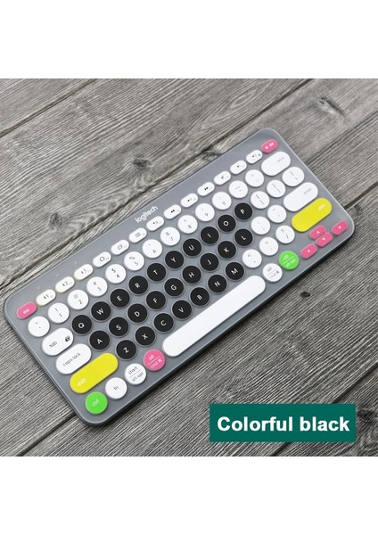 Saydam Beyaz Besegad Renkli Dizüstü Silikon Klavye Kapağı Cilt Etiket Koruyucu Koruyucu Kılıf Logitech K380 Bluetooth Klavye (Yurt Dışından)