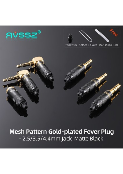 Af4.4-F 4.4mmdişi Avssz High-End Jack 3.5mm Stereo Kulaklık Ses Uzatma Kablosu Fişi Altın Kaplama Çift Kanallı 3 4 5 Kutuplu 4.4mm Dengeli Fiş (Yurt Dışından)