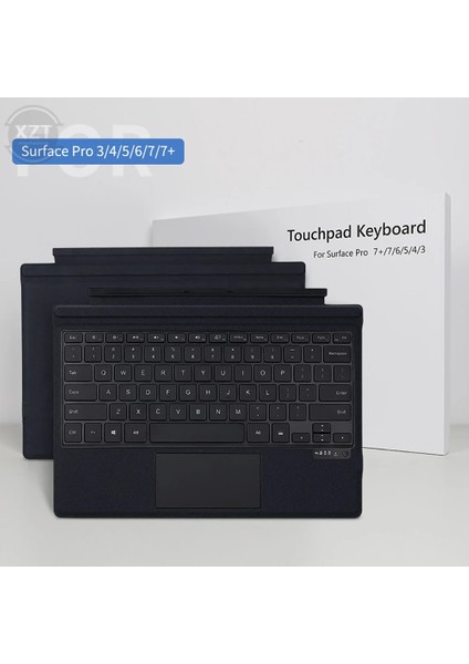 Siyah Yeni Microsoft Klavye Yüzey Pro4/5/6/7 Kablosuz PRO13 Arka Işık Yüzey Go Bluetooth Klavye Tablet Klavye (Yurt Dışından)