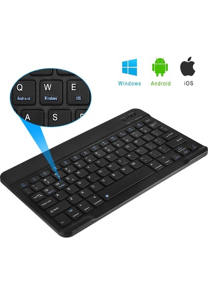 Beyaz ve Fare iPad Için Klavye ve Fare Kombinasyonu Kablosuz Bluetooth Klavye Teclado Için iPad Xiaomi Samsung Huawei Tablet Android Ios Windows (Yurt Dışından)