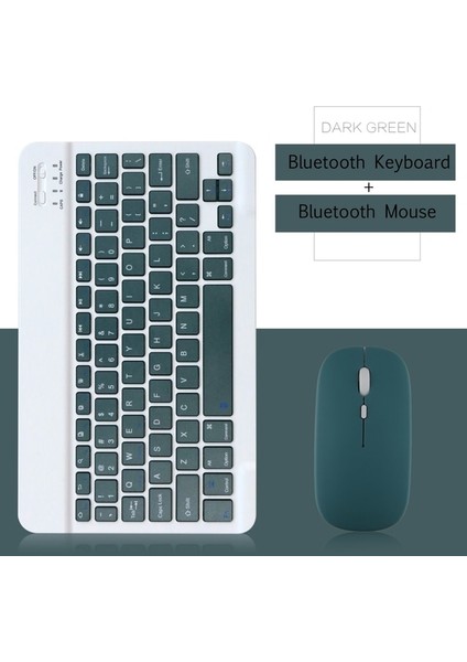 Koyu Yeşil 2 Bluetooth Klavye Kablosuz Fare Pad Pro 11 2021 12.9 10.5 10.2 Air 4 Huawei Xiaomi Için Iso Için: Android Windows Klavye (Yurt Dışından)