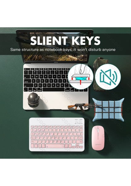 Ispanyolca-Mor Ispanyolca Rusça Portekizce Bluetooth Klavye iPad Tablet Dizüstü Bilgisayarlar Telefonlar Teclado Kablosuz Klavye ve Fare Android Ios (Yurt Dışından)