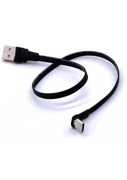 Amdo-Cmst 50CM 5cm-1m Düz USB Dirsek - Tip-C Erkek Şarj Veri Kablosu Sürüm 2.0 Konnektör Dirseği Sol ve Sağ Sağ Açılı Esnek Kablo (Yurt Dışından)