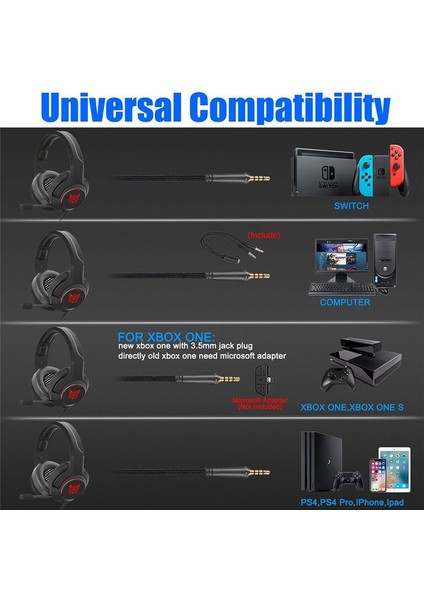 Kutu ile Siyah Yeni Ürün Lansmanı K9 Ps4 Oyunu Kulaklık Casque Pc Stereo Oyun Kulaklıkları Mic ile Xbox One/dizüstü Bilgisayar/bilgisayar Için Solunum Işıkları (Yurt Dışından)