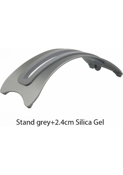 Stand Gri 2.4 cm Dikey Dizüstü Bilgisayar Standı Alüminyum Metal Taban Masaüstü Dikey Tablet Tutucu MacBook Kitap Dock Aksesuarları Için Silikon Ped Destek (Yurt Dışından)