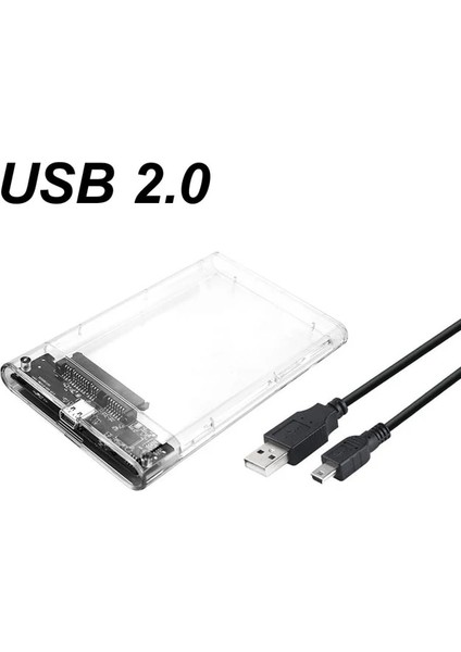 Usb2.0 USB Type-C 3.1/3.0/2.0 HDD Muhafaza 2.5 Inç Seri Bağlantı Noktası Sata SSD Sabit Disk Kutusu Desteği 6 Tb Şeffaf Mobil Harici HDD (Yurt Dışından)