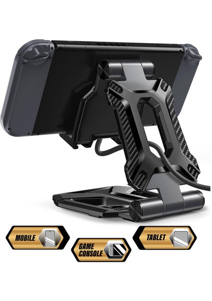 Siyah Supcase Taşınabilir Ayarlanabilir Masa Montaj Tutucu Dock iPhone iPad Air Pro Mini, Galaxy Tab, Nintendo Switch ve Daha Fazlası Için 4-13'' (Yurt Dışından)