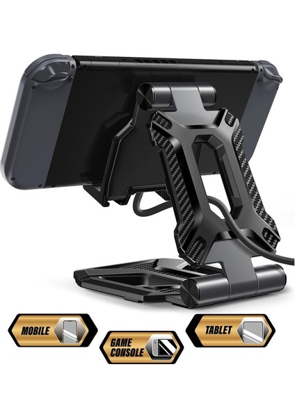 Siyah Supcase Taşınabilir Ayarlanabilir Masa Montaj Tutucu Dock iPhone iPad Air Pro Mini, Galaxy Tab, Nintendo Switch ve Daha Fazlası Için 4-13'' (Yurt Dışından)