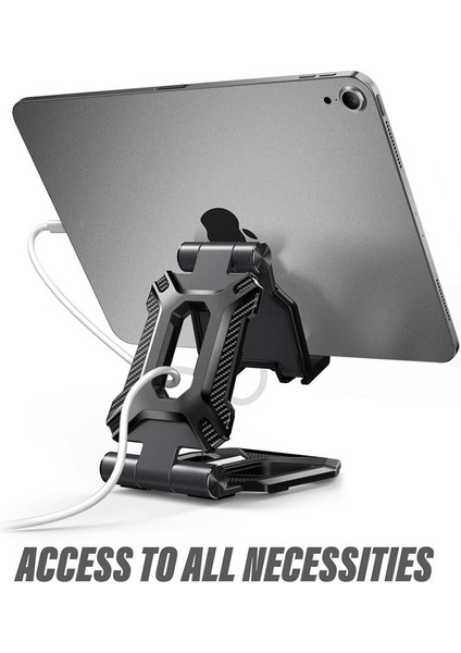 Siyah Supcase Taşınabilir Ayarlanabilir Masa Montaj Tutucu Dock iPhone iPad Air Pro Mini, Galaxy Tab, Nintendo Switch ve Daha Fazlası Için 4-13'' (Yurt Dışından)