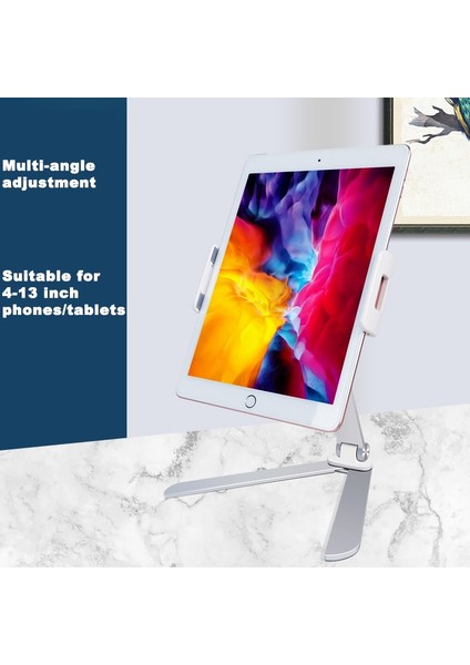 Duvar Tabanı Smoyng Alüminyum Alaşımlı Mutfak Masaüstü Tablet Telefon Tutucu Standı Katlanabilir Braketi Desteği Xiaomi iPad Pro 12.9 Montaj (Yurt Dışından) modelleri