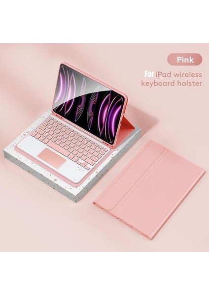 Pembe Kablosuz Bluetooth Uyumlu Klavye Koruyucu Deri Kılıf Seti Ipad PRO11 Air5 10.9 Inç 11 Inç Tablet Aksesuarları (Yurt Dışından)