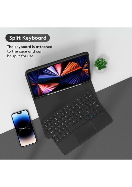 Pembe Kablosuz Bluetooth Uyumlu Klavye Koruyucu Deri Kılıf Seti Ipad PRO11 Air5 10.9 Inç 11 Inç Tablet Aksesuarları (Yurt Dışından)