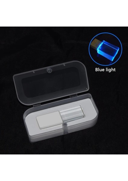 Gümüş - Mavi 64GB Moda Kristal Tarzı USB Flash Kalem Sürücü Memoria USB 4gb 8gb 16GB 32GB USB 2.0 Hediye Pendrive Cle USB (10 Adetten Fazla Ücretsiz Logo) (Yurt Dışından)