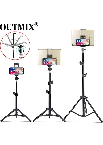 160 cm Ayarlanabilir Tripod Zemin Standı Tablet Tutucu Standı 4-11 Inç Tablet Akıllı Telefonlar Için Montaj Tembel Tutucu Braketi Desteği iPad Için (Yurt Dışından)