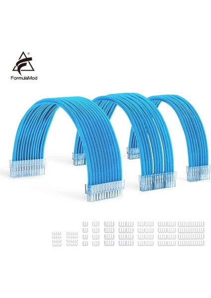 Ts Mavi Kit A Bükülmez Formülmod Nck1 Serisi Psu Uzatma Kablosu Kiti, Düz Renk Kablo Katı Combo 300MM ATX24PIN PCI-E8PIN CPU8PIN Taraklı (Yurt Dışından)