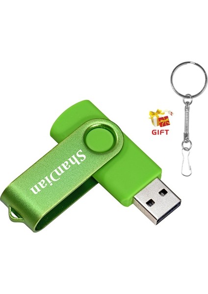 Yeşil 64GB Yüksek Hızlı USB Flash Sürücüler 64GB Gerçek Kapasiteli Kalem Sürücü 32GB Döndürülebilir Siyah Memory Stick 16GB Ücretsiz Anahtarlık Pendrive 8gb 4gb (Yurt Dışından)