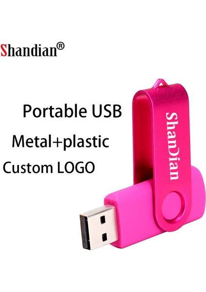 Yeşil 64GB Yüksek Hızlı USB Flash Sürücüler 64GB Gerçek Kapasiteli Kalem Sürücü 32GB Döndürülebilir Siyah Memory Stick 16GB Ücretsiz Anahtarlık Pendrive 8gb 4gb (Yurt Dışından)
