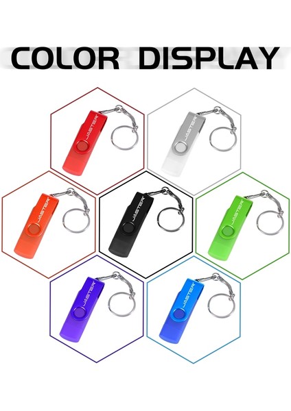 Mavi 64GB Jaster 2in1 Type-C Cep Telefonu Için USB Flash Sürücü Mor Dönebilen Memory Stick Özel Logo Yeşil Kalem Sürücü Siyah 64GB 32GB 8g (Yurt Dışından)