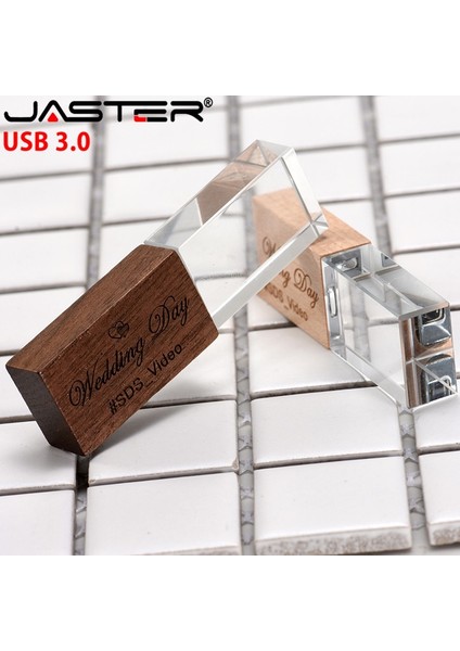 Akçaağaç 64GB Jaster Yüksek Hızlı USB 3.0 Ücretsiz Özel Logo Düğün Fotoğrafçılığı Ahşap Kristal 64GB 32GB Флешка 16GB Versiyonu Bellek Flashs Stick (Yurt Dışından) indirimleri