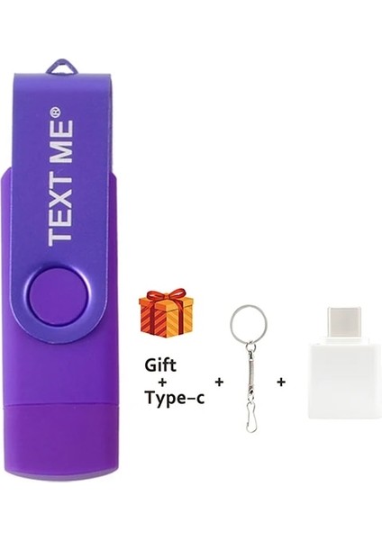 Mor 64GB Metin Bana Yüksek Hızlı USB Flash Sürücü 16GB 32GB Pendrive 4gb 8gb 64GB USB Flash Sürücü Bilgisayar/android Telefon Için (Yurt Dışından)
