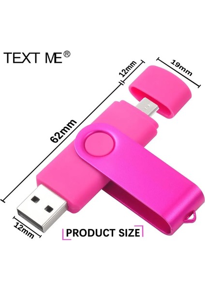 Mor 64GB Metin Bana Yüksek Hızlı USB Flash Sürücü 16GB 32GB Pendrive 4gb 8gb 64GB USB Flash Sürücü Bilgisayar/android Telefon Için (Yurt Dışından)