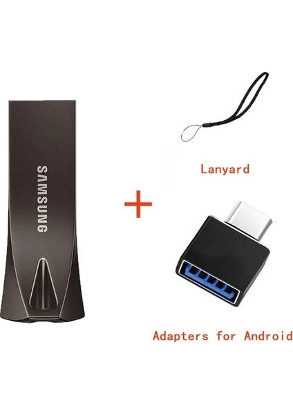 Gri Mikro USB 64 GB Samsung USB Flash Sürücü Disk Bar Plus 32 GB 64 GB 128 GB 256 GB Usb3.1 Kalem Sürücü 400 Mb/s'ye Kadar Pendrive Bellek USB Flash Disk (Yurt Dışından)