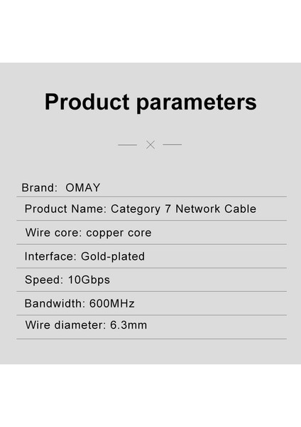 Düz 5 M Omay Ethernet Kablosu RJ45 Cat7 Lan Kablosu Utp Ağ Kablosu Modem Yönlendirici Için Uyumlu Yama Kablosu (Yurt Dışından)