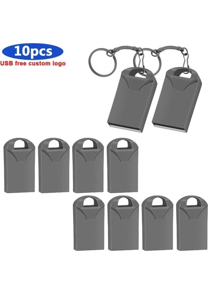 Tabanca 8gb 10 Adet/grup USB Sopa Mini Kalem Sürücü USB Flash Sürücüler 128 GB Pendrive 64GB 32GB 16GB Metal Disk Cle USB Ücretsiz Özel Logo (Yurt Dışından)