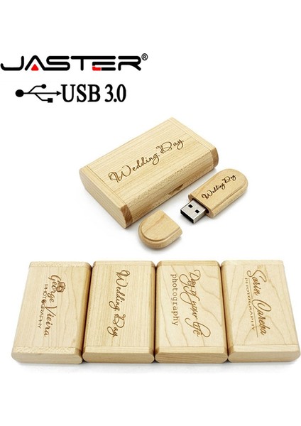 Kutusu ile USB 32 GB Jaster USB 3.0 Yüksek Hızlı Ahşap USB Flash Sürücü Akçaağaç Ahşap + Kutu Pendrive 4 GB 16 GB 32 GB 64 GB Hafıza Çubuğu Hediyeler Ücretsiz Özel Logo (Yurt Dışından) fiyatları