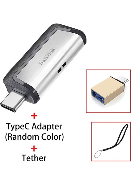 Sdddc2 B 16GB Sandisk Tip C Otg USB Flash Sürücü 128 GB Pendrive 128GB 64GB 32GB 256GB 16GB Pen Drive 3.1 Anahtar Bellekte USB Bellek Diski (Yurt Dışından)