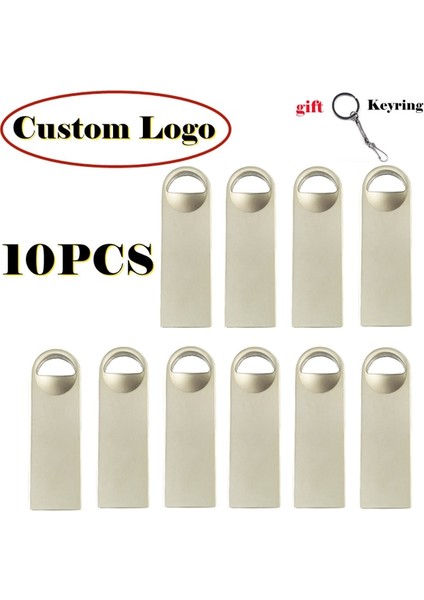 Gümüş Renk 256M X10PCS 10PCS / Lot Ücretsiz Logo Metal USB Flash Sürücü 2.0 Pendrive 64GB 32GB 16GB 8gb 4gb Mikro USB Flash Bellek Çubuğu Kalem Sürücü USB Sopa (Yurt Dışından)