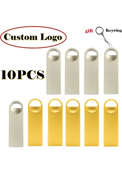 Gümüş Renk 256M X10PCS 10PCS / Lot Ücretsiz Logo Metal USB Flash Sürücü 2.0 Pendrive 64GB 32GB 16GB 8gb 4gb Mikro USB Flash Bellek Çubuğu Kalem Sürücü USB Sopa (Yurt Dışından) fiyatları