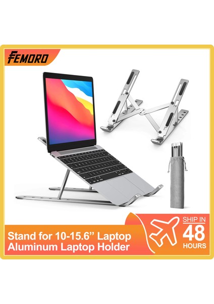 Alaşım Gümüş W 1. Dizüstü Bilgisayar Standı, Femoro Plastik Dizüstü Bilgisayar Tutucu Yükseltici Bilgisayar Tablet Standı Macbookipad ile Uyumlu Hp Dell Lenovo 10-15.6" (Yurt Dışından) fiyatları