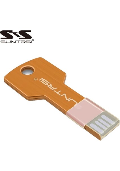 Altın 64 GB Suntrsi USB Flash Sürücü 4 8 16 32 64G Pendrive 128G Kalem Sürücü Флешка Su Geçirmez U-Disk 2.0 Anahtar USB Sopa Pc Için Hediye (Yurt Dışından)