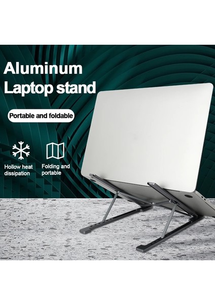 Gümüş Alüminyum Alaşımlı Taşınabilir Dizüstü Bilgisayar Standı Kaymaz Ayarlanabilir Masaüstü Dizüstü Bilgisayar Tutucu Dizüstü Standı Sfor Dizüstü Macbook Pro Air iPad (Yurt Dışından)