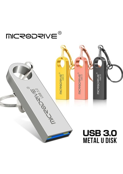 Pembe 128 GB USB 3.0 Flash Sürücü Metal Mini Pendrive 32 GB 64 GB 128 GB USB Sopa Cle USB Kalem Sürücü Anahtarlık USB Flash (Yurt Dışından)