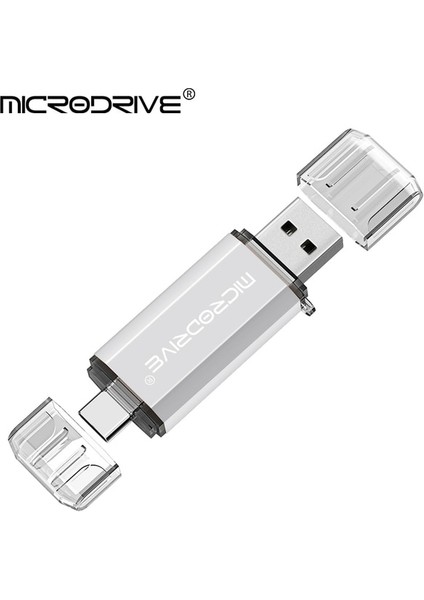 Beyaz 128GB Pendrive Tip C Otg USB Flash Sürücü 128GB 64GB 32GB USB Memory Stick 2.0 Pendrive Tip-C Cihaz Için Yüksek Hızlı (Yurt Dışından)
