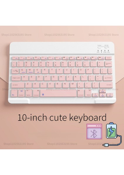 10 Inç Sarı Yeni iPad Bluetooth Kablosuz Klavye Şarj Edilebilir Dilsiz Ultra Ince Mini Android Ios Windows Telefon Tablet Için Uygun (Yurt Dışından)