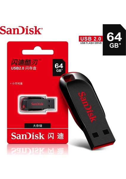 128 GB 100% Orijinal Sandisk Cruzer Blade CZ50 USB Flash Sürücü 128 GB 64 GB 32 GB 16 GB Kalem Sürücü USB 2.0 Desteği Resmi Doğrulama (Yurt Dışından) fırsatları