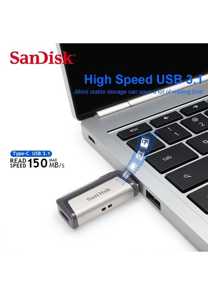 128 GB Sandisk Sdddc2 Extreme Tip-C 128 GB 64 GB Çift Otg USB Flash Sürücü 32 GB Kalem Sürücü USB Sopa Mikro USB Flash C Tipi Bellek Diski (Yurt Dışından)