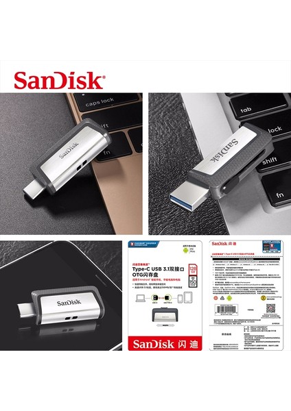 128 GB Sandisk Sdddc2 Extreme Tip-C 128 GB 64 GB Çift Otg USB Flash Sürücü 32 GB Kalem Sürücü USB Sopa Mikro USB Flash C Tipi Bellek Diski (Yurt Dışından)