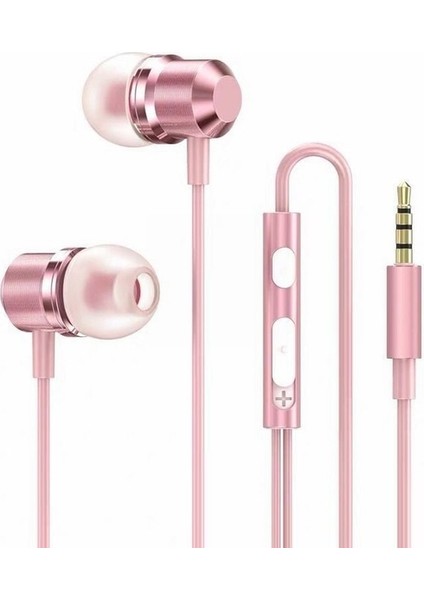 Gül Altın Kulak Içi Kulaklıklar Mic ile 3.5mm Kablolu Kulaklık Stereo Kulaklıklar Dizüstü Bilgisayar Akıllı Telefonlar Dizüstü Bilgisayarlar Mp3 Oyun Için Kulaklık Kulakiçi (Yurt Dışından)