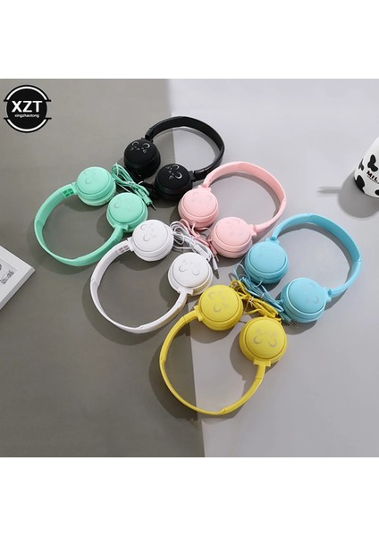 Yeşil Yeni Sevimli Çocuk Kulaklıkları Kız Çocuklar Için Mikrofonlu, 3,5 mm Jak 3D Stereo Müzik Kablolu Kulaklık Oyun Cep Telefonu iphone Dizüstü Bilgisayar (Yurt Dışından) indirimleri