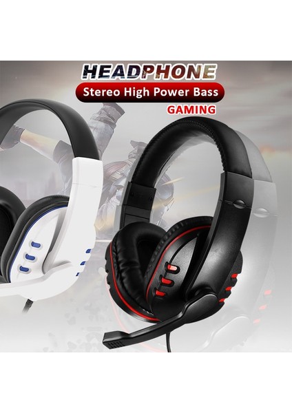 B Oyun Kulaklığı Aşırı Kulak Kablolu Oyun Kulaklık Derin Bas Stereo Casque Mikrofon ile Ps5/ps4/xbox/pc/dizüstü Bilgisayar (Yurt Dışından)