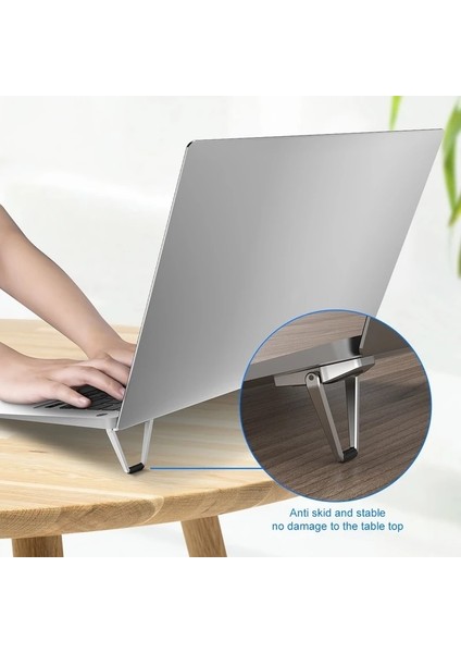 1 Çift Metal 1 Çift Metal Evrensel Katlanabilir Dizüstü Bilgisayar Standı Ofis Çalışması Kaymaz Masaüstü Ayarlanabilir Dizüstü Soğutma Standı Mini Aksesuarları (Yurt Dışından) fırsatları