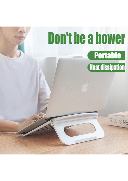 Beyaz Goojodoq Dizüstü Bilgisayar Standı Suporte Dizüstü Taşınabilir Stand Katlanabilir Destek Tabanı Dizüstü Bilgisayar Tutucu Soğutucu Braketi Macbook Pro iPad Için (Yurt Dışından) modelleri