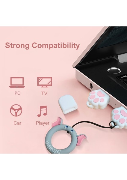 Pembe N Kasa Adaptörü 16GB Orijinal Kodak Mini U Disk 16G 32G 64GB Metal USB Flash Sürücü Su Geçirmez Pendrive Taşınabilir Cmemory Stick Ute Kedi Hediye Mevcut (Yurt Dışından)