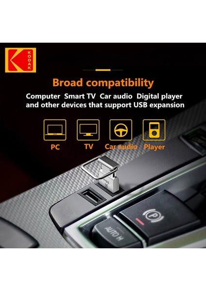32GB Kodak K112 Süper Mini Metal USB Flash Sürücü 64GB 32GB Usb2.0 Flash Disk Flash Pendrive Memory Stick Kalem Sürücü Araba Anahtarı Deri (Yurt Dışından)